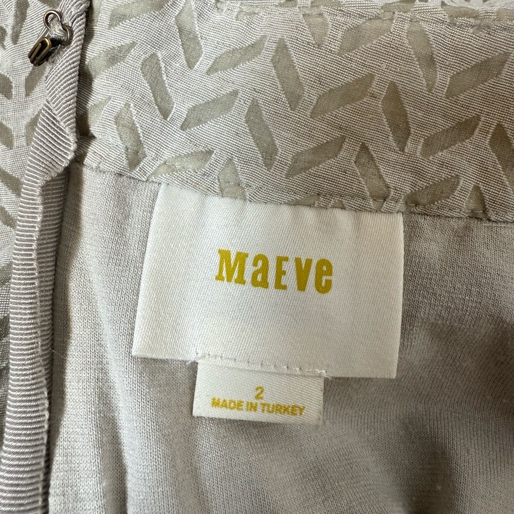 Maeve Anthropologie Cream Textured A-Line Skirt Size 2 - Picture 4 of 8